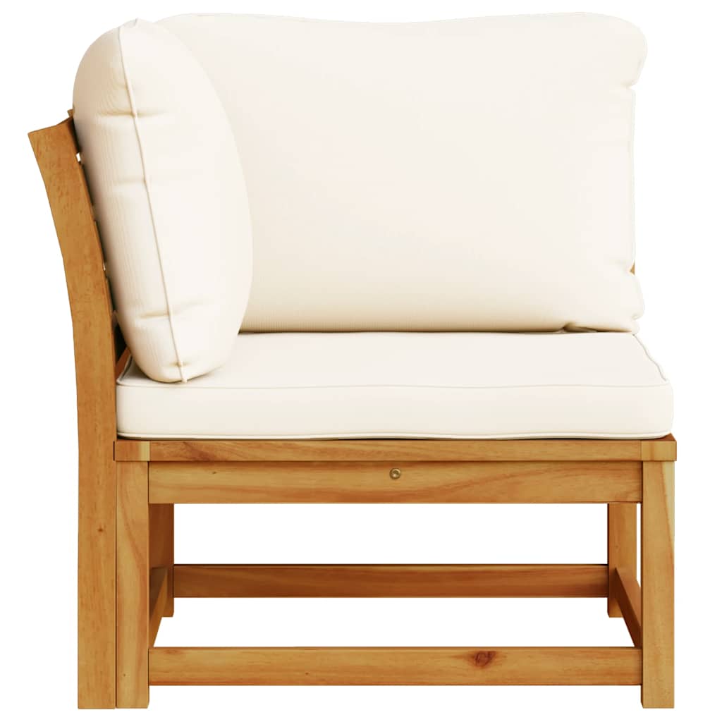 Garten-Ecksofa mit Kissen 73x73x65 cm Massivholz Akazie